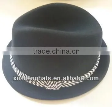 fashion factory hot sale fedora hat with brim for men and women