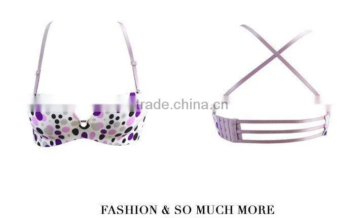 invisible bra and panty latex women fashion sexy cotton invisible printing bra set