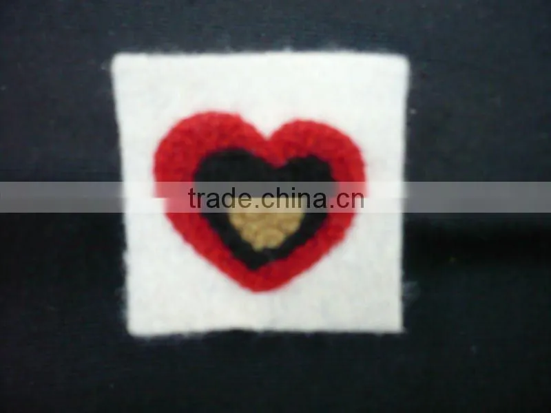 heart embroidery patch for garments