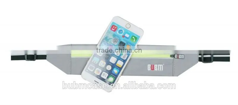 Grey Waist Bag Casual Waist Pack Sport Bag Waterproof Running Bags Purse Mobile Phone Case for SAMSUNG IPHONE Pocket