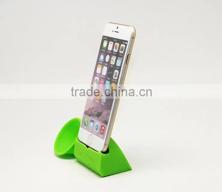 2015 silicone amplifier stand for iphone/silicone mini horn shaped amplifier