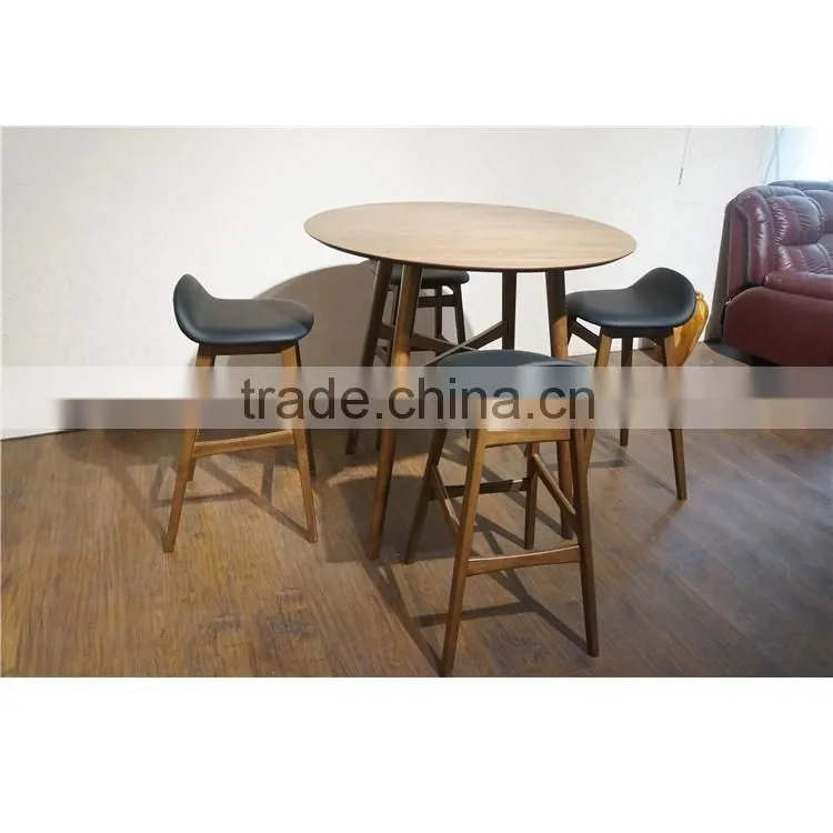 Malaysia Style Rubber Solid Wood Dining Chair and Table Set