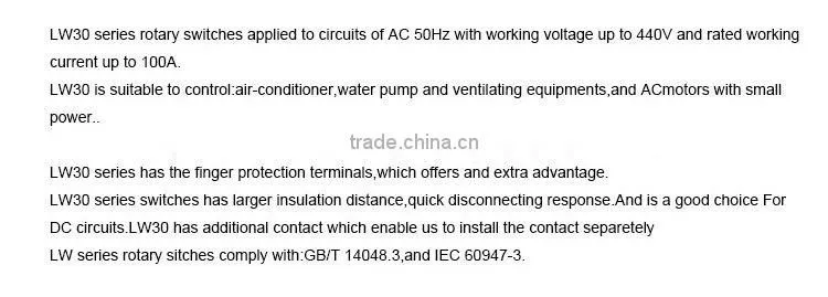 Remote Control Switch Selector Switch(LW30-100)