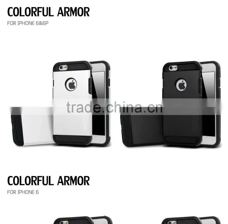 2015 New arrival Slim Colorful Armor phone case for iphone 6,back cover for iphone case,for iphone 6 case
