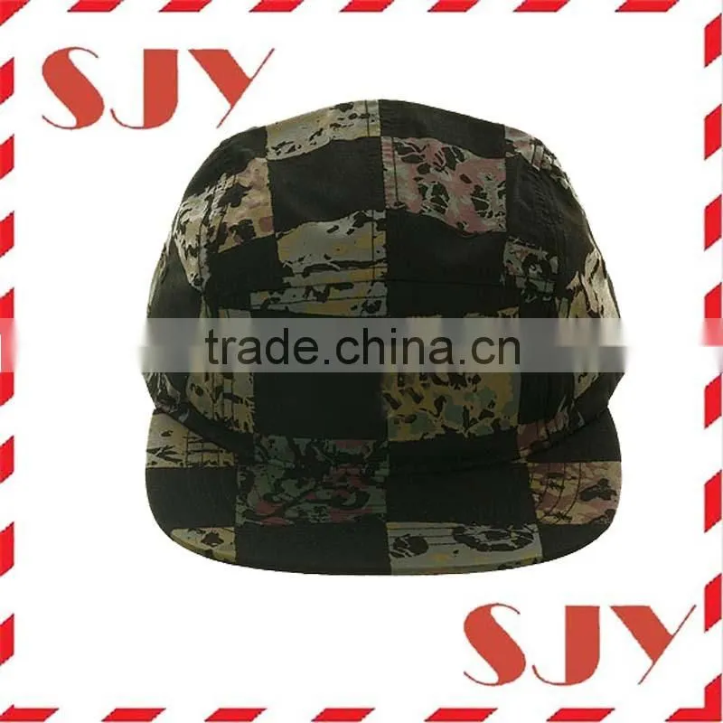 Fashion 5 panel snapback camo hunting caps
