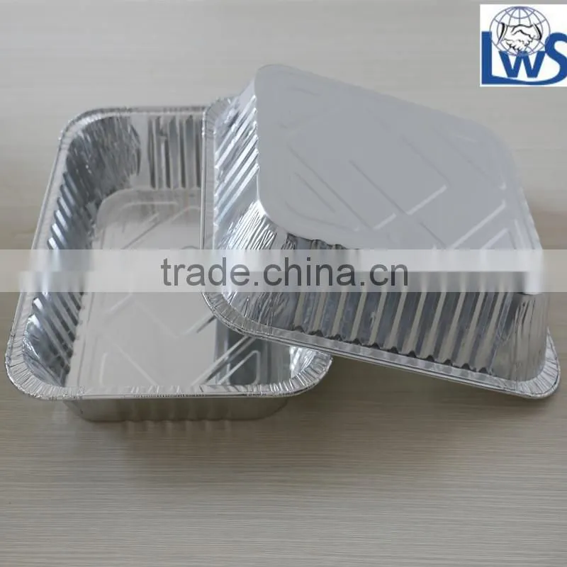 Aluminum Foil Container Half size shallow Pan with Lid