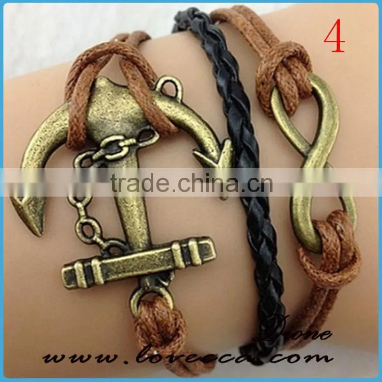 popular Can DIY leather bracelet with Love letters