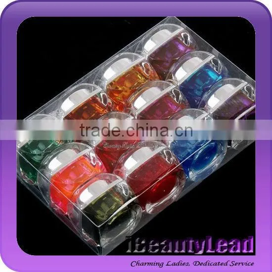 2015 transparent UV gel with 12 colors uv nail gel set
