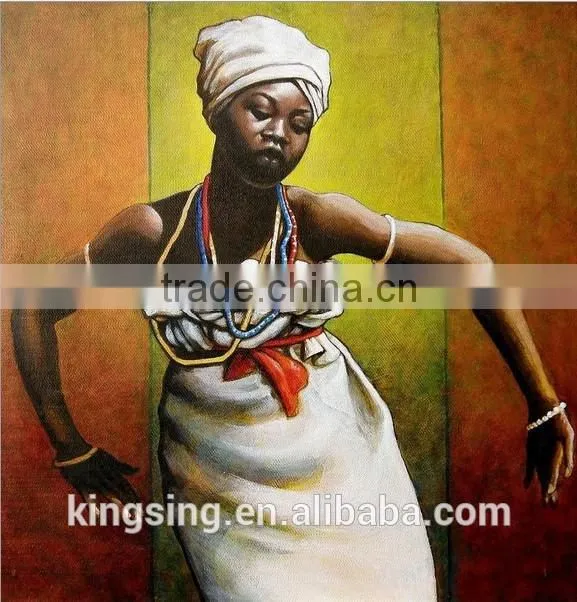 Hand Painted African Woman Portrait oil paintings 17694