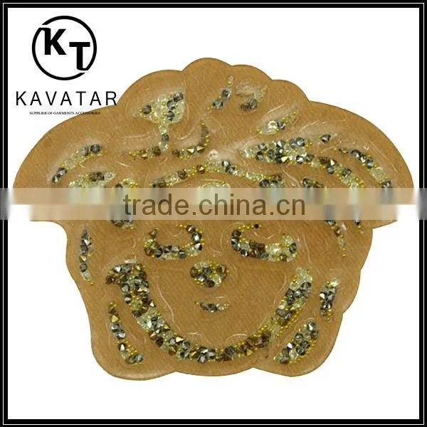 Good quality hot fix iron on fabric patch