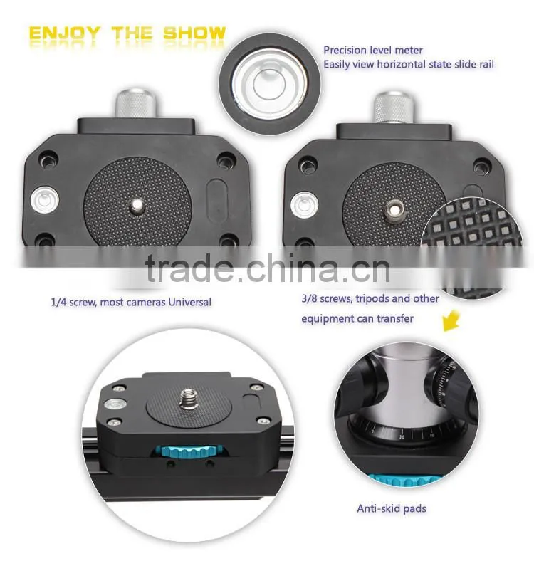 New released video camera slider 80cm for DV camcorder with pan head