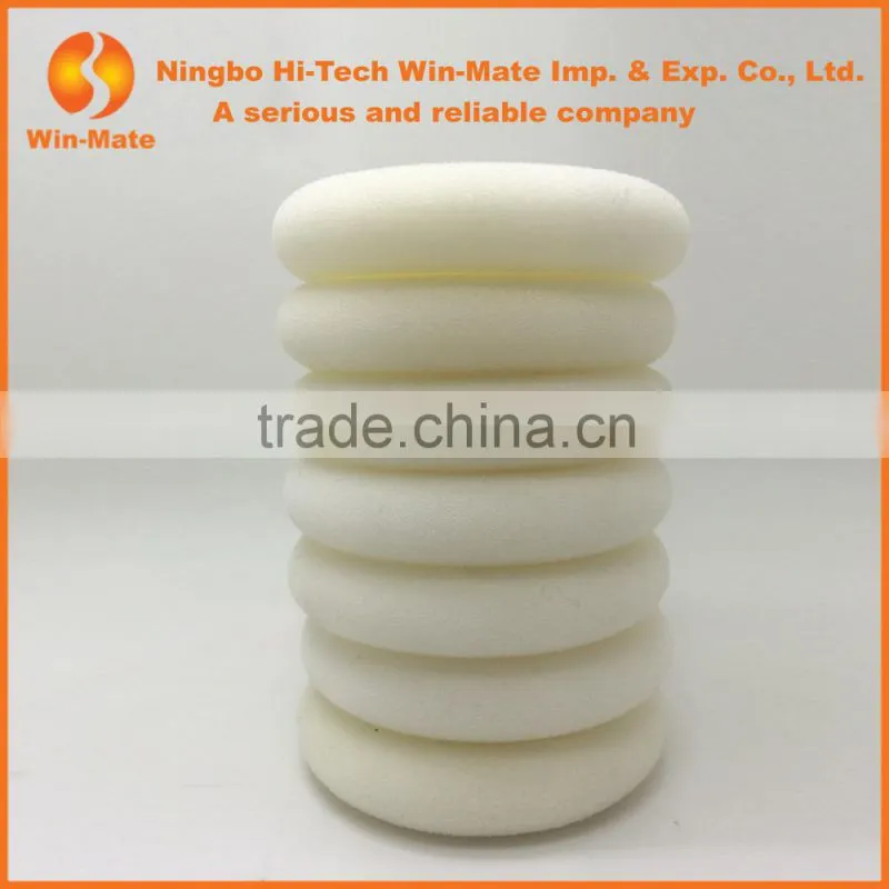 Round shape white soft makeup foam sponge