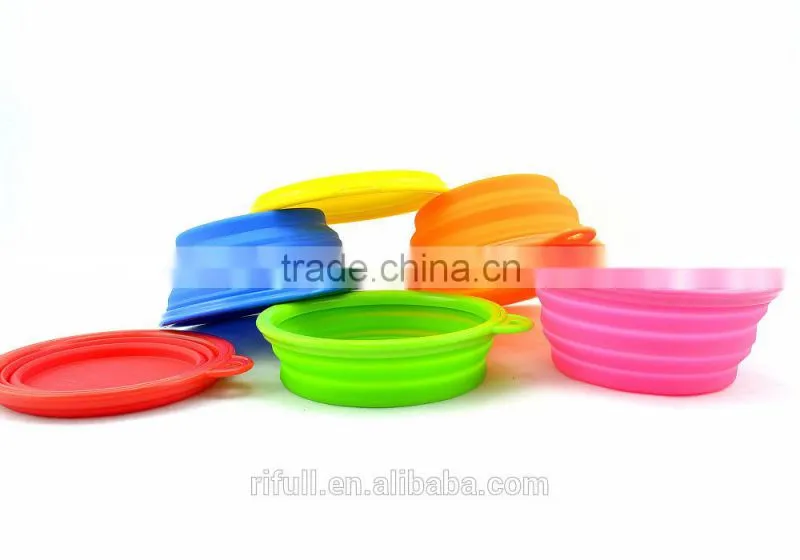 silicone Dog Cat Pet Feeding Bowl /folding water bowl from Rifull factroy