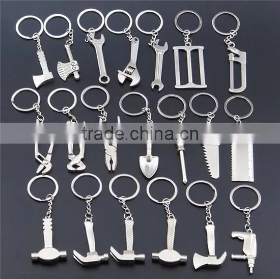 Cheap silver metal zinc alloy nickle free wrench keychain