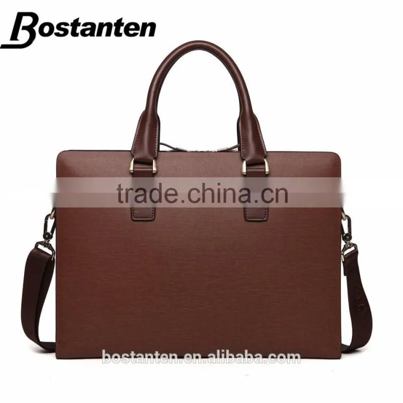business brown leather men briefcase messenger hand bags fashion