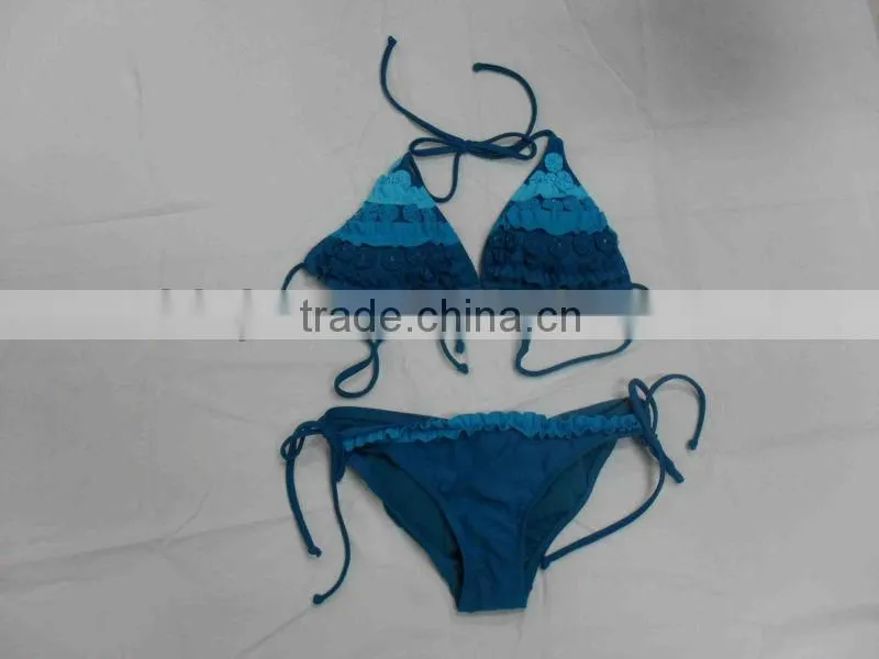 Colorful Flowers Sexy Underwire Cups Push-up Padding Swimwear