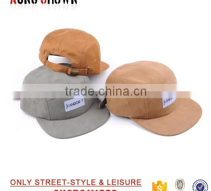 New custom 5 panel suede cap