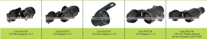 round pin adapter, car socket adapter 12/24v