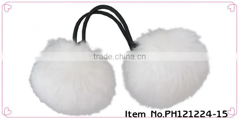 elastic hair ties with balls for women