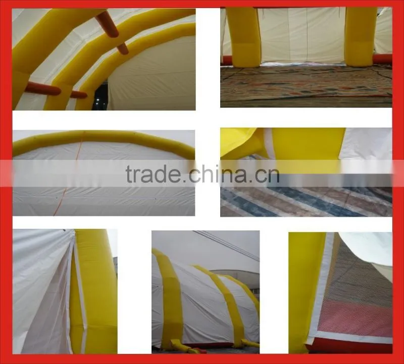 PVC Tarpaulin inflatable paintball tent, outdoor inflatable tunnel tent for paintball