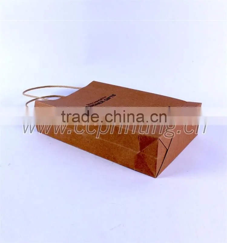 Printing and packaging factory brown kraft paper bag