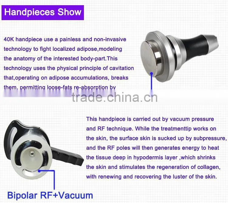 40K Ultrasonic Cavitation RF Beauty Machine