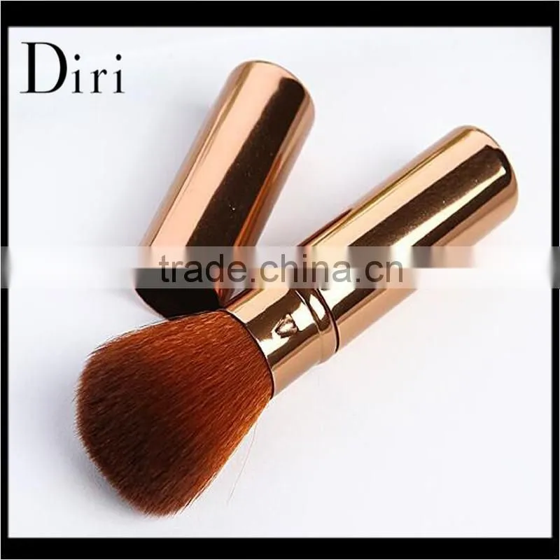 Custom red wooden handle foundation brush makeup