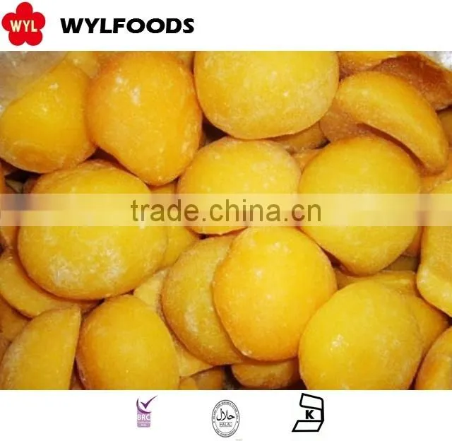 2015 Grade A Frozen IQF yellow peach halves/dices/slices for sale