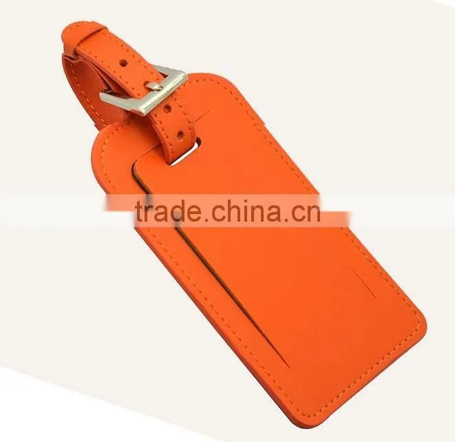 Promotional Fashion Custom PU leather travel personalized business travel leather luggage tags