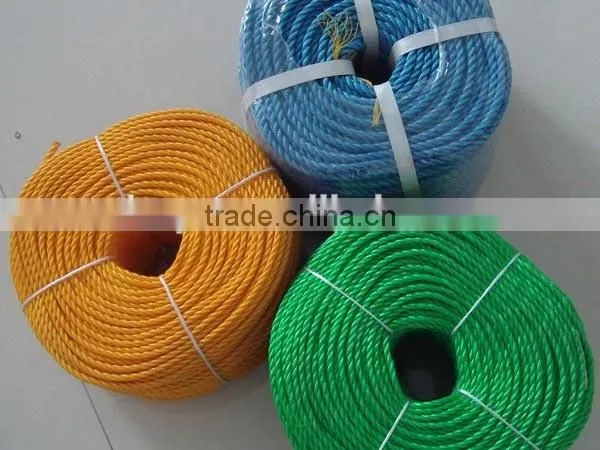 Twist type PP monofilament beige Danline rope 3 strand polypropylene rope polypropylene monofilament rope