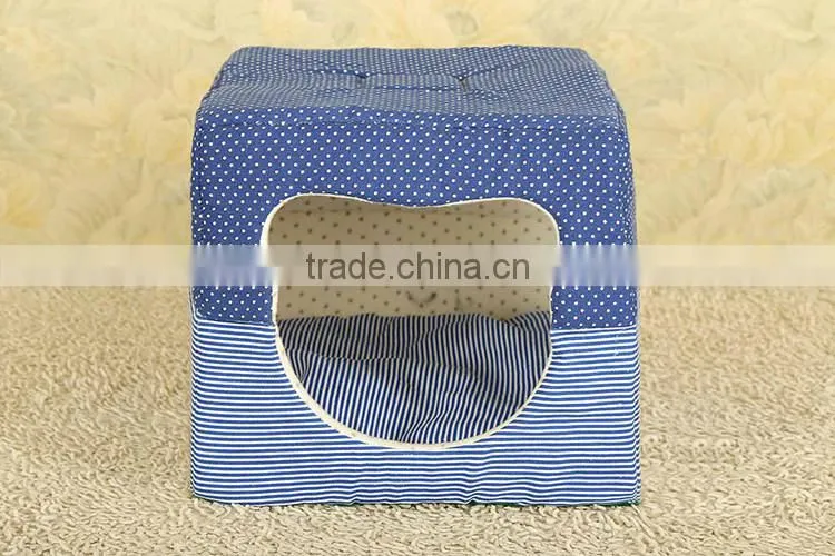 Double-use soft cozy dog bed fabric dog house