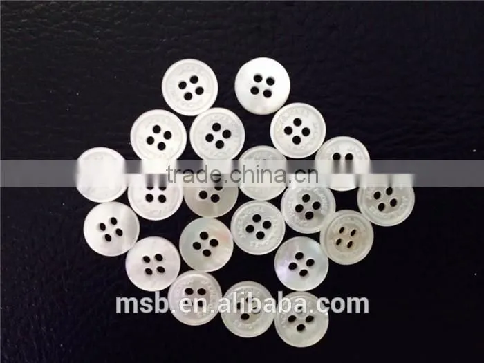 New whitelip mop shell shirt buttons for garment accessories
