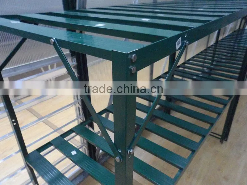 Widely used garden greenhouse portable staging with seed trays for sale HX56 series
