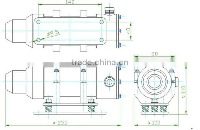 Long distance laser measurement optical sensor