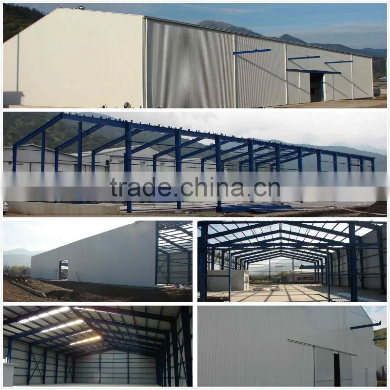 prefabricated light steel space frame for construction building farm chicken feed pellet production line
