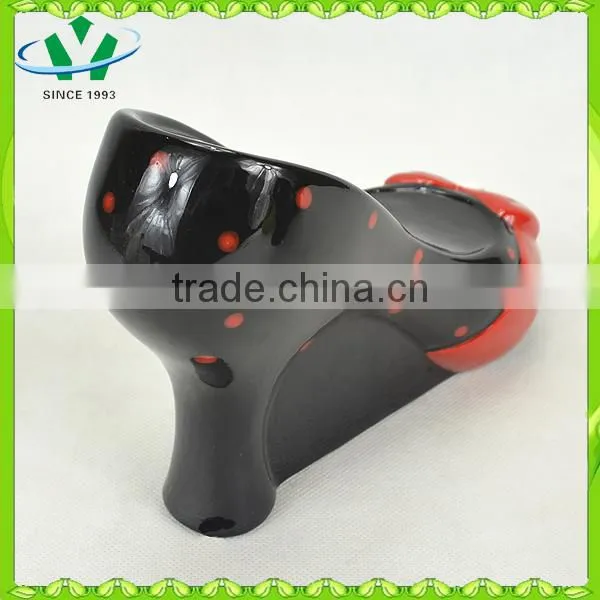 Wholeasale Ceramic high heel shoe piggy bank for gift