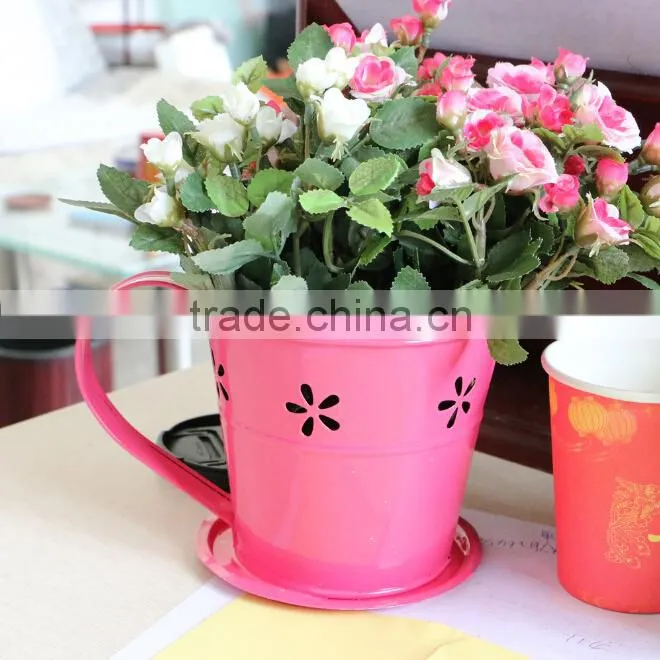 lovely metal tea cup and saucer flower pot