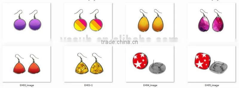 2015 shining fashion 3 shape sublimation Ear Rings