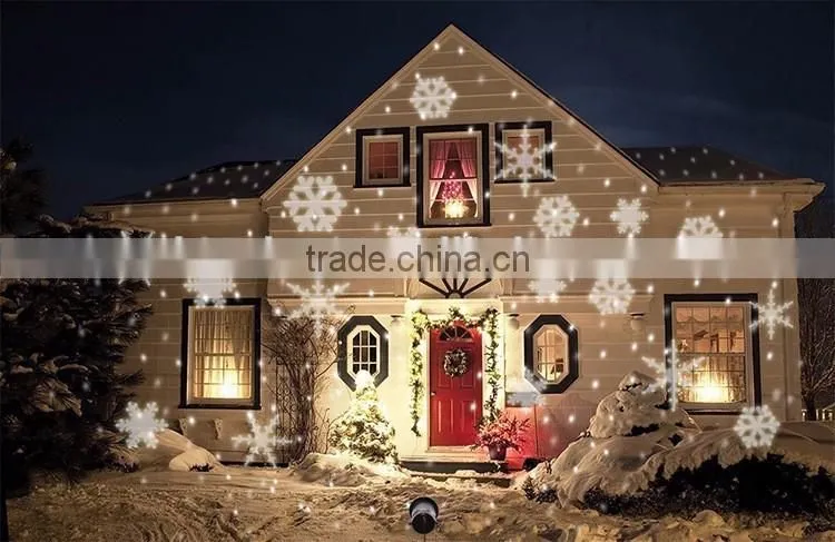 Outdoor Waterproof Laser Projection Snowflake Night Light, Rotating Snowflake Decorative Laser Projector Night Light