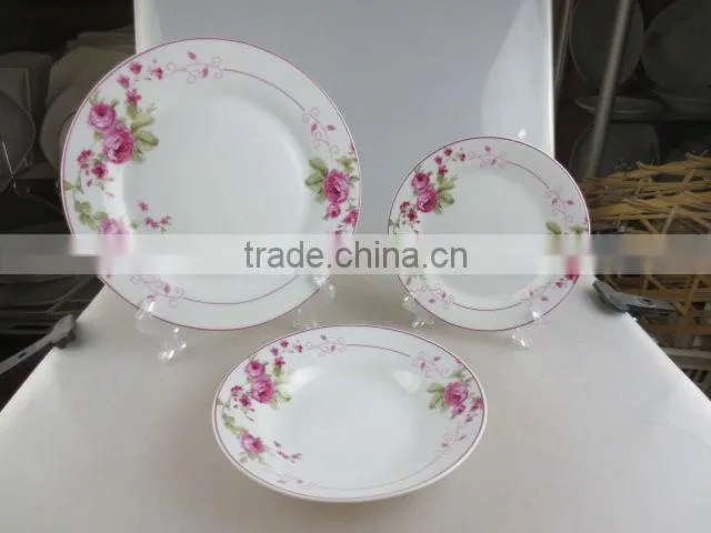 18pcs beautiful decal porcelain dinner ware set