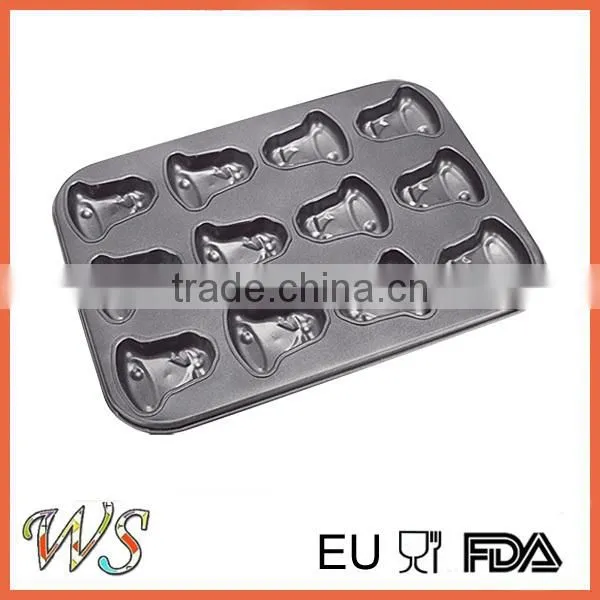 12 Cups Carbon Steel Bell-Shaped Cup Cake Bakeware