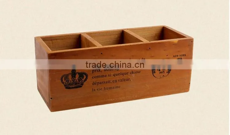 2016 refined desktop Mini wooden storage bins custom printed wood bins cheap and nice desktop mini wood boxes