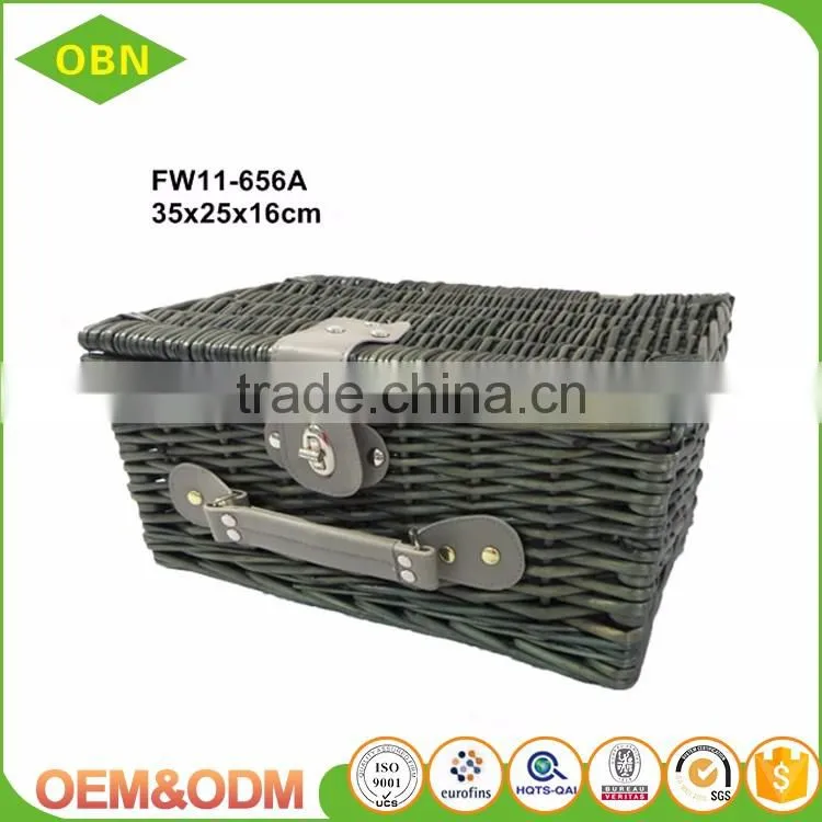 Cheap Eco-friendly Empty Willow Wicker Picnic Baskets for Sale