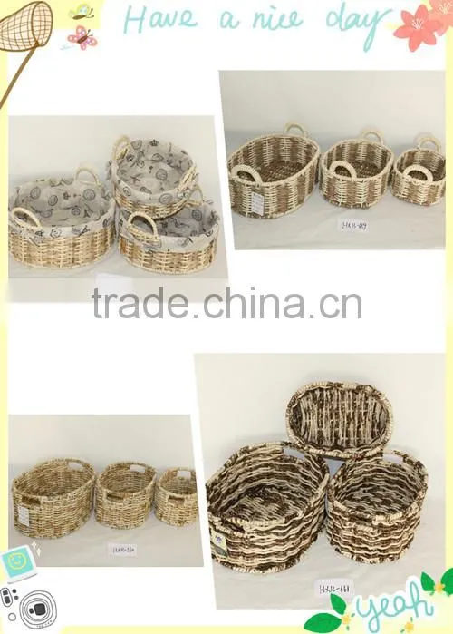 Eco Friendly Maize Peel Woven Storage Basket