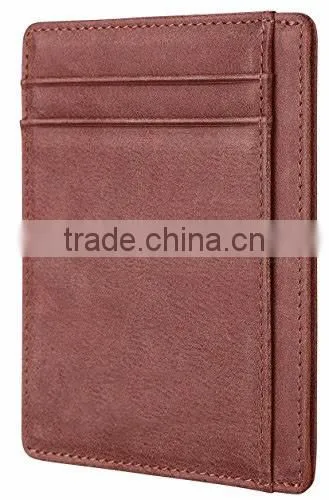 personlized place sim card holder wallet genuine leather credit card holder