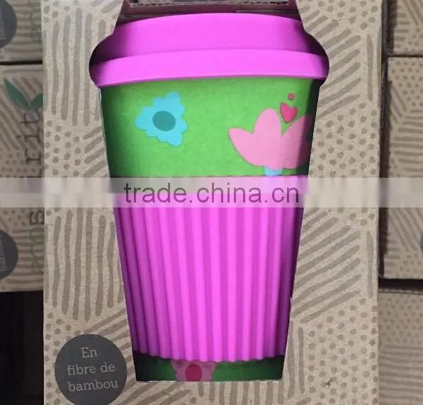 Bamboo Fiber Coffee mug with silicone band