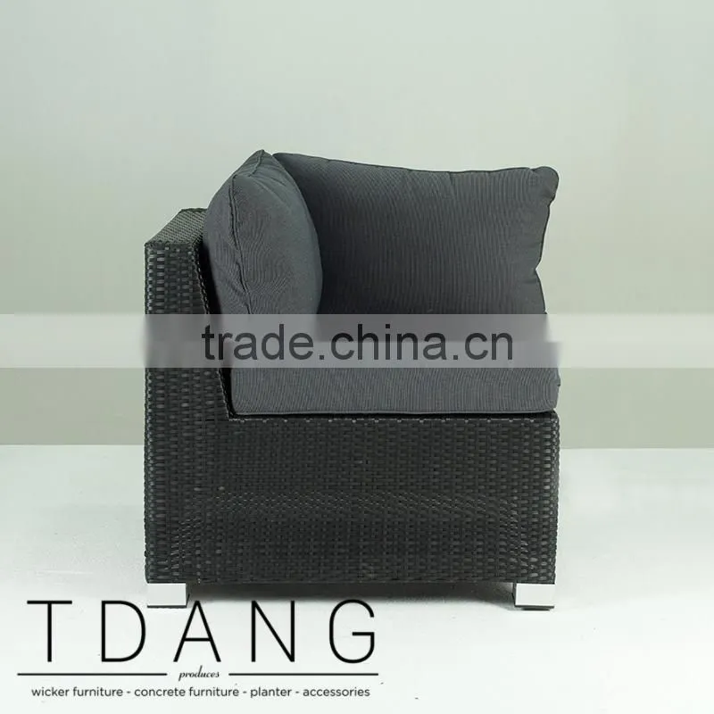 Kessler Wicker Sofa Corner with Cushion - Modulo Wicker Lounge Chair