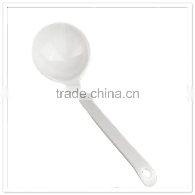 Hotel used long handle plain white candy custom spoon