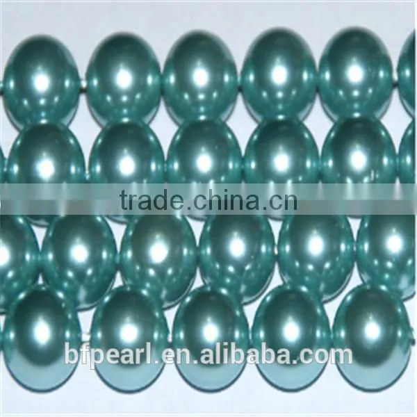 16" 8mm Grayed Jade Color Round Loose Shell Pearl Beads Strand Jewelry