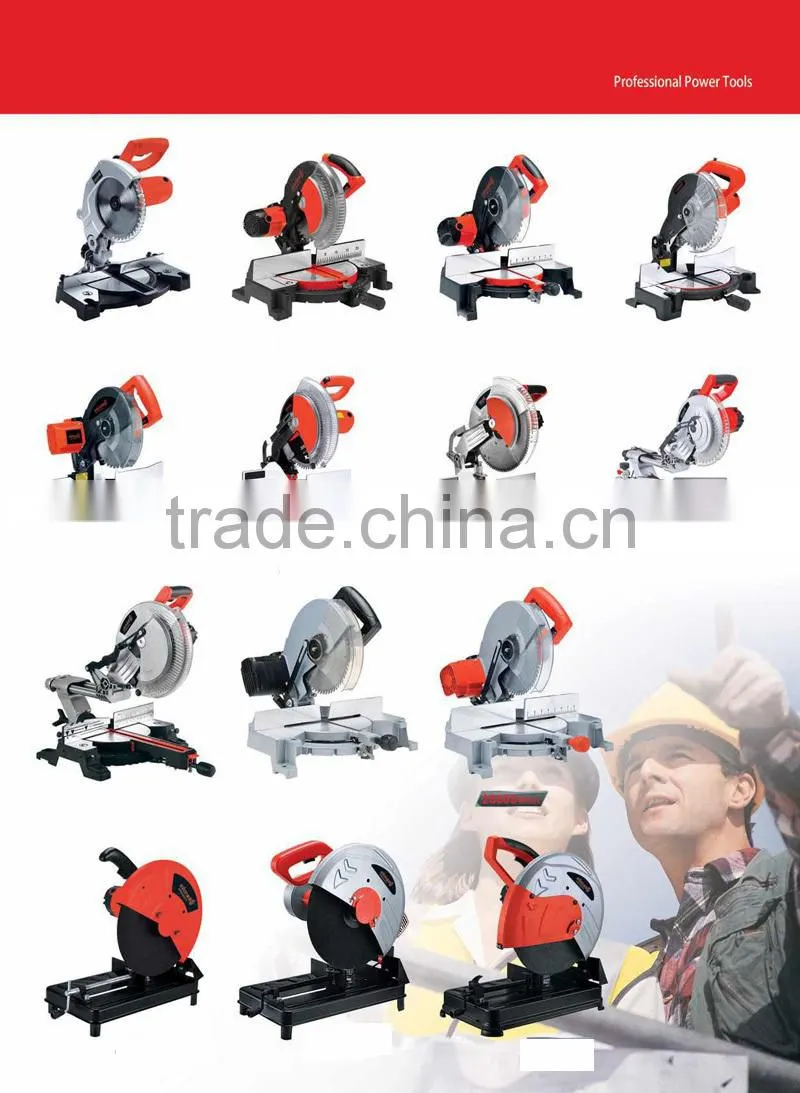 10" 1800W Power Aluminium Wood Cutting Table Saw Machine Electric Belt-drive 254mm Miter Saw GW8023B